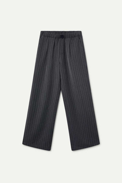 Grey pinstripe trousers