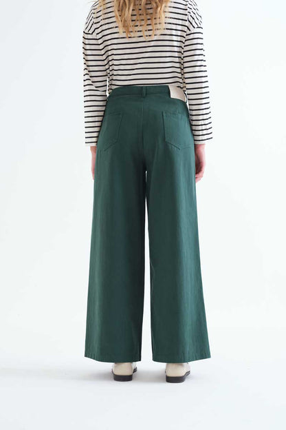 100% petrol green cotton jeans