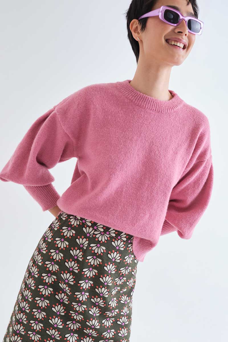 Geometric midi skirt