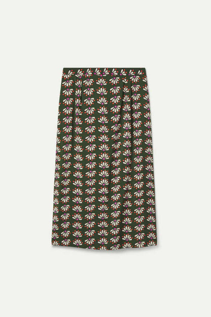 Geometric midi skirt