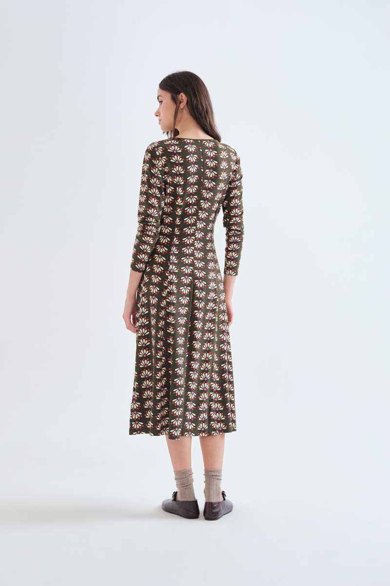 Midi dress with Geometric print