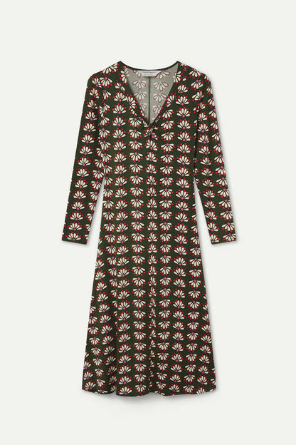 Midi dress with Geometric print