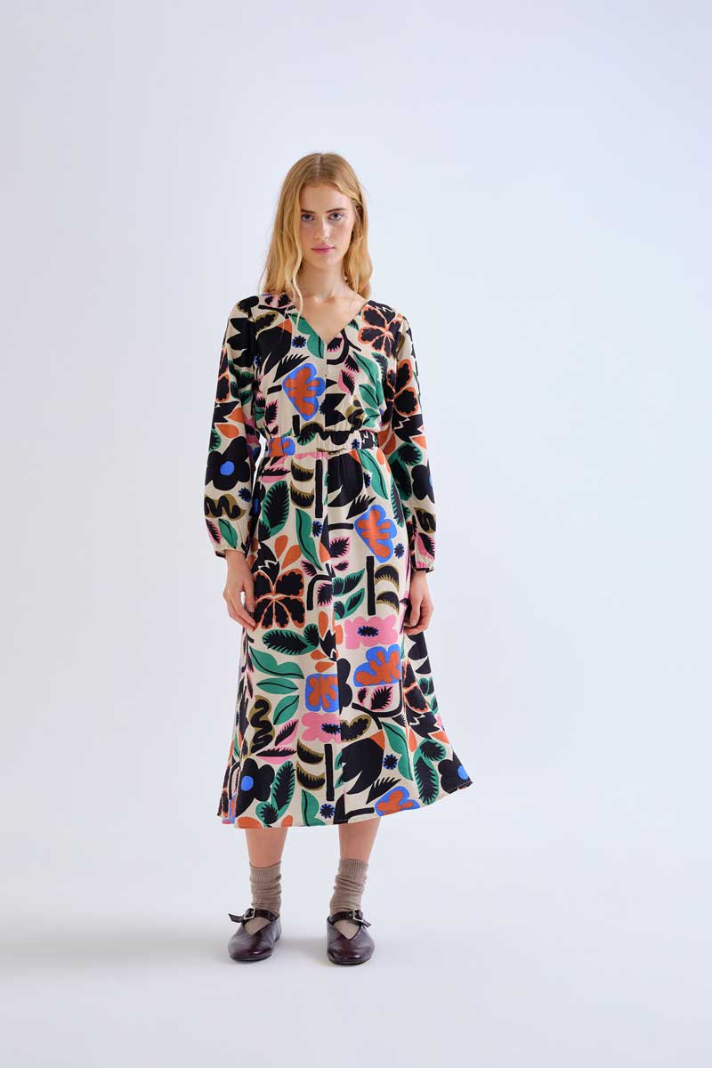 Neo Garden Midi Dress