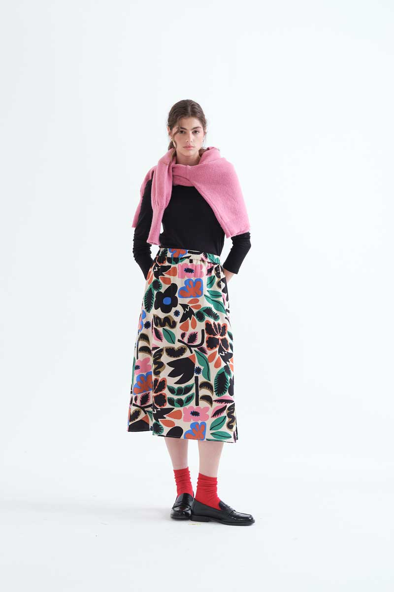Neo Garden Midi Skirt