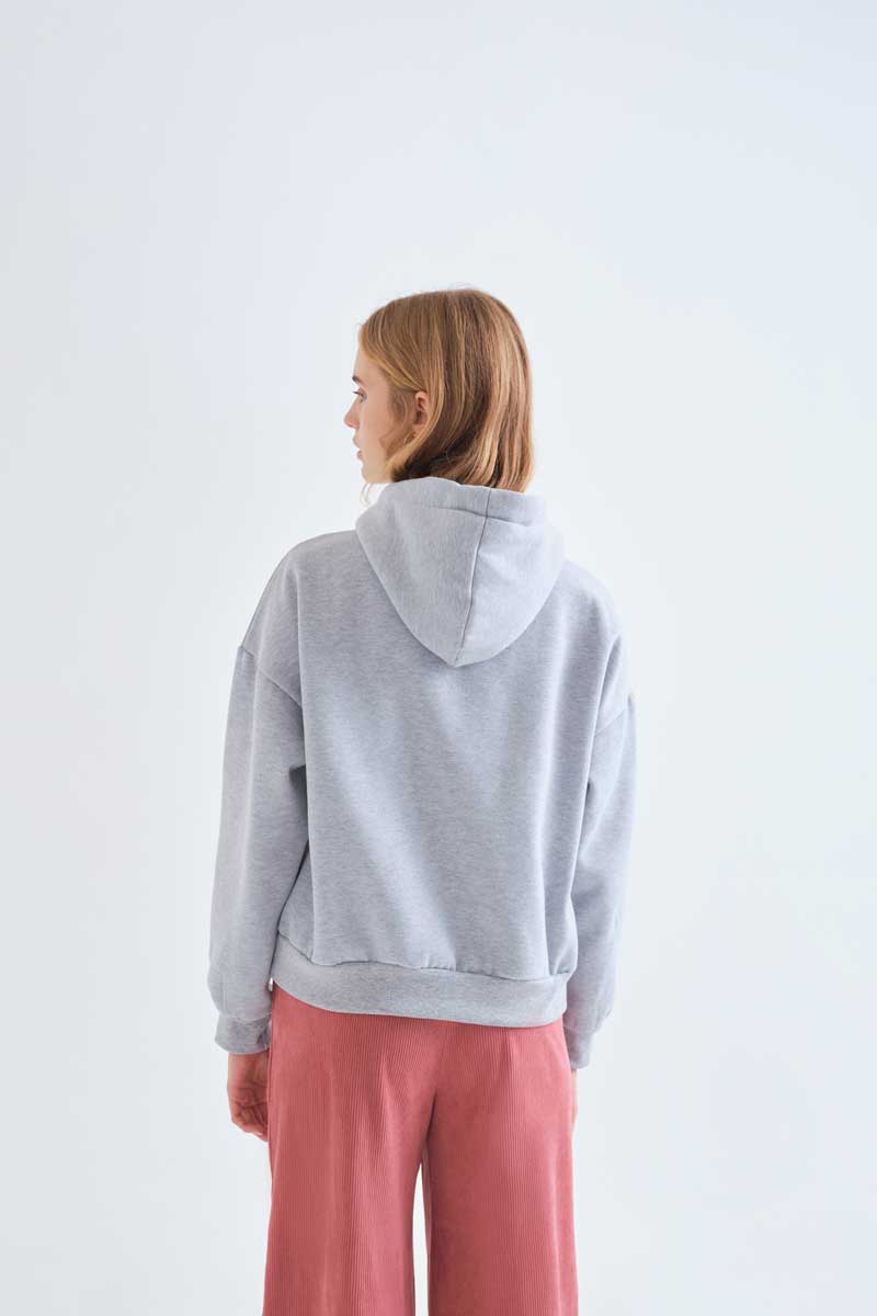 Black sweatshirt with Geometry printed tie