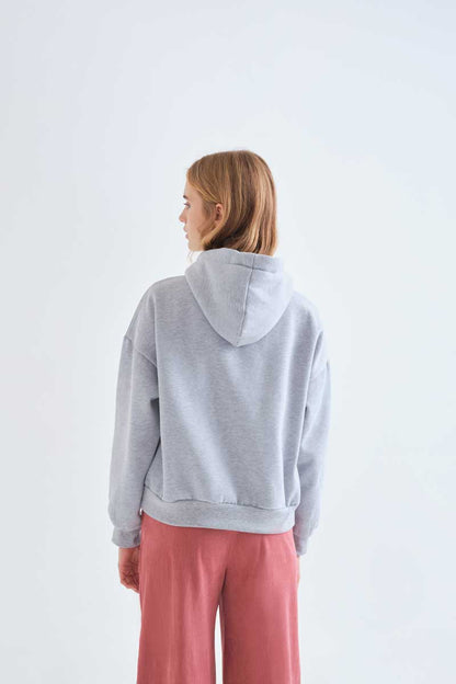 Black sweatshirt with Geometry printed tie