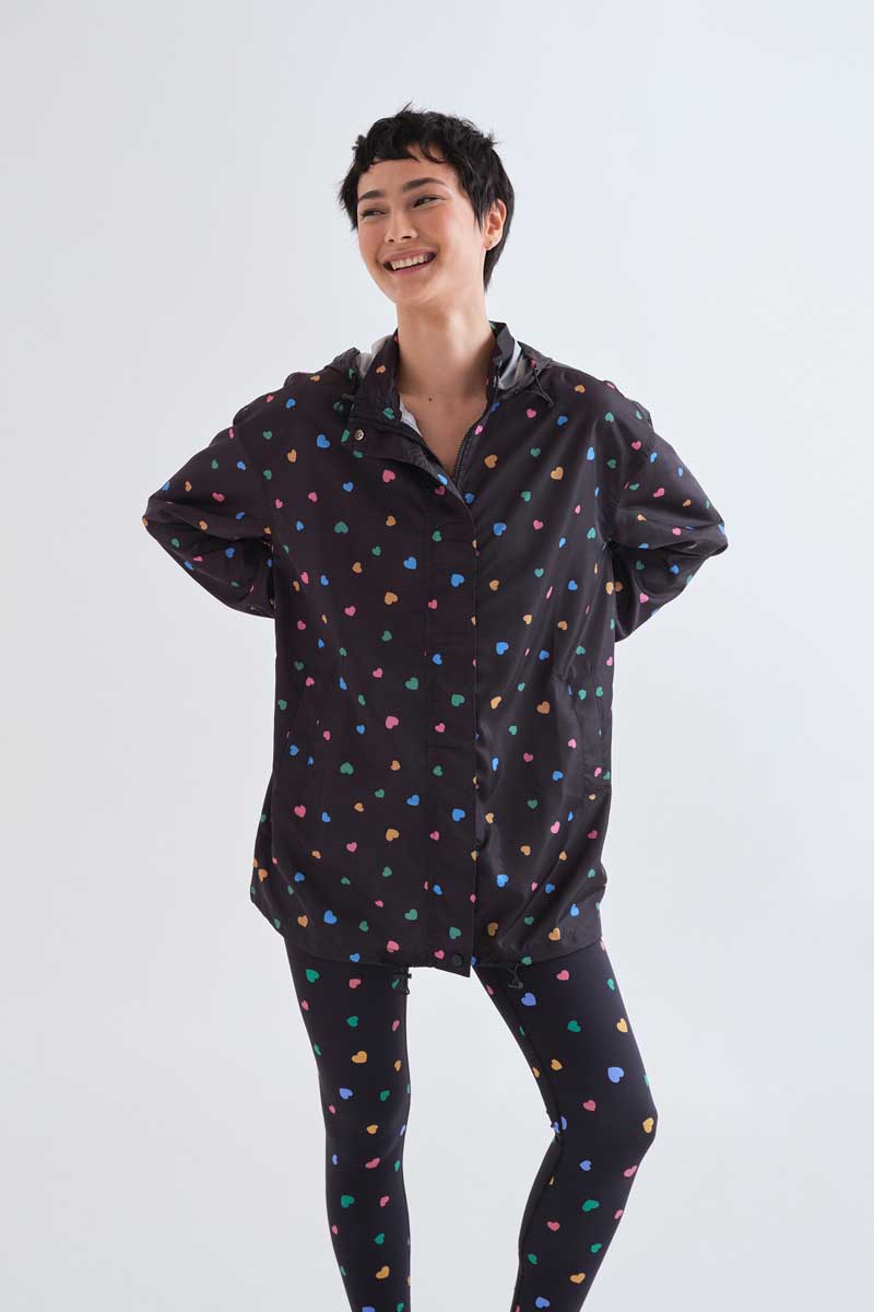 Candy print hooded jacket