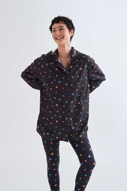 Candy print hooded jacket