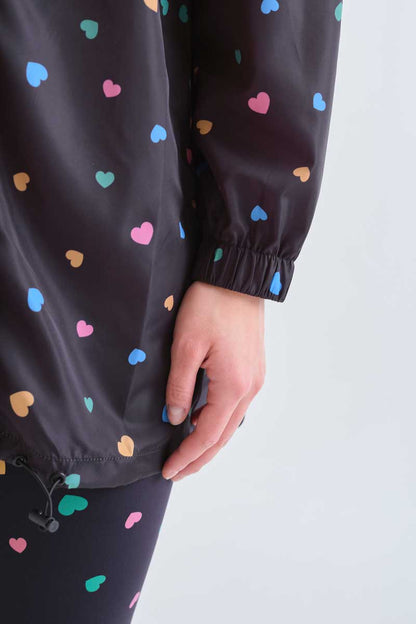 Candy print hooded jacket