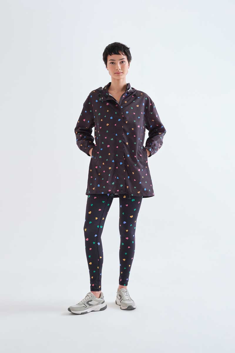 Candy print hooded jacket