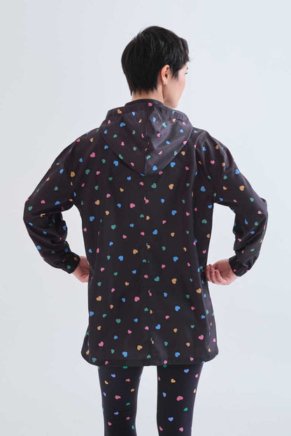 Candy print hooded jacket