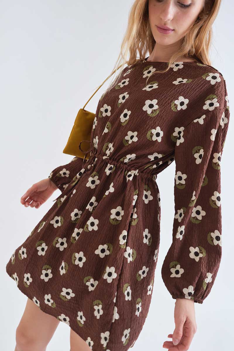 Santini Print Short Dress