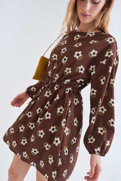 Santini Print Short Dress