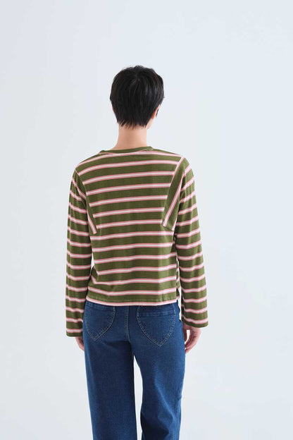 100% cotton T-shirt with Aberdeen stripe print