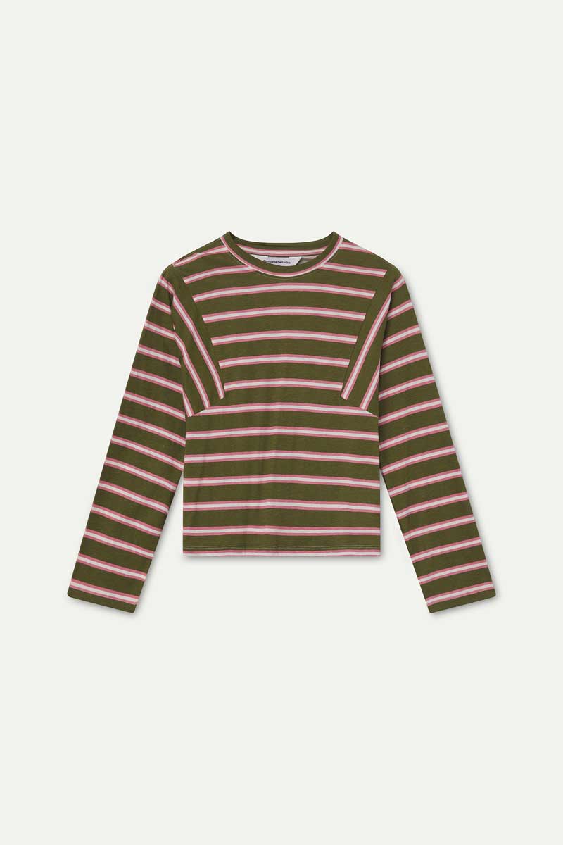 100% cotton T-shirt with Aberdeen stripe print