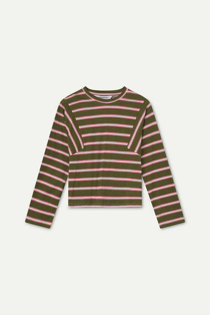 100% cotton T-shirt with Aberdeen stripe print