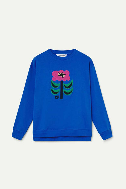 100% cotton sweatshirt with Neo Garden floral patch