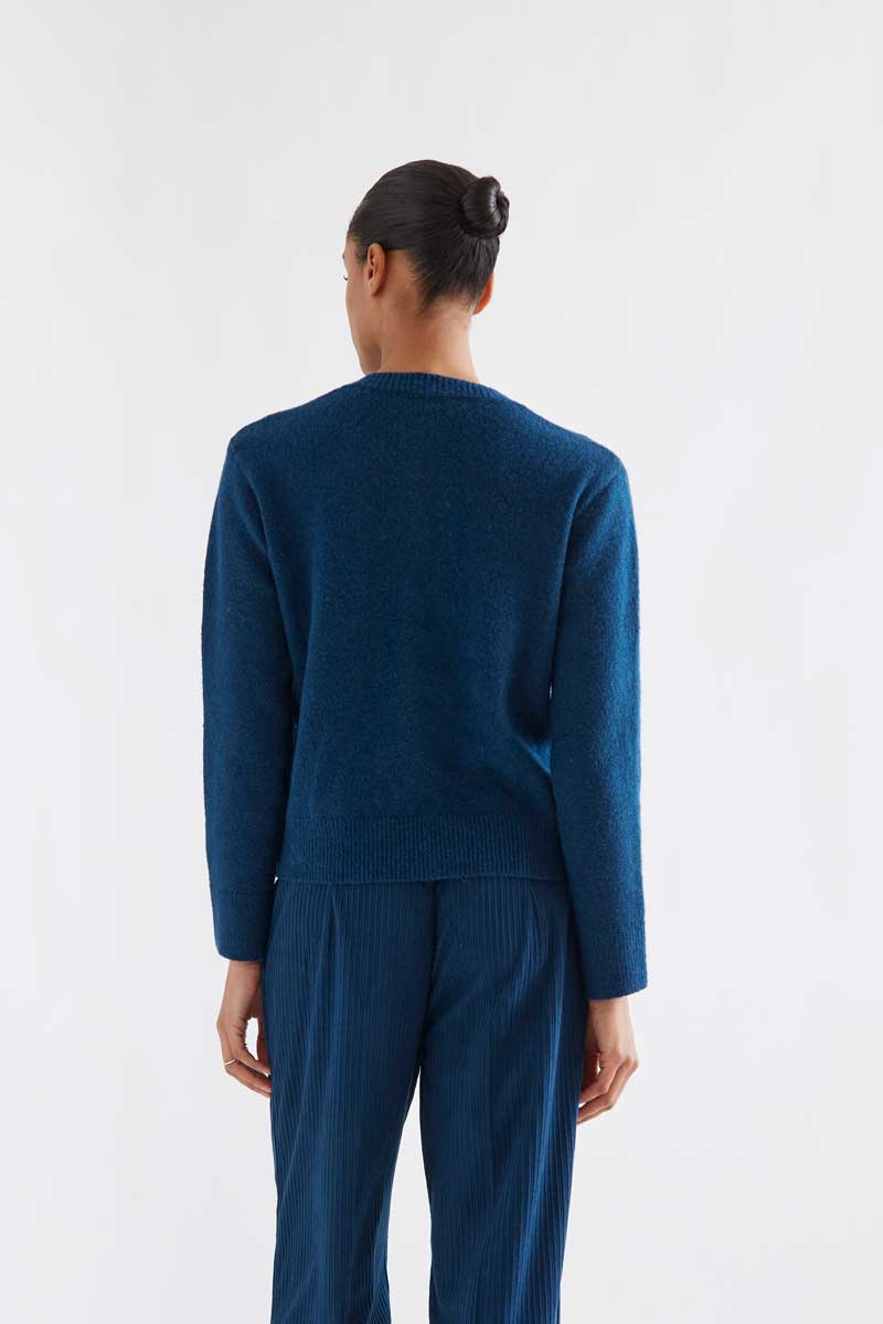 Navy blue cardigan with toggles