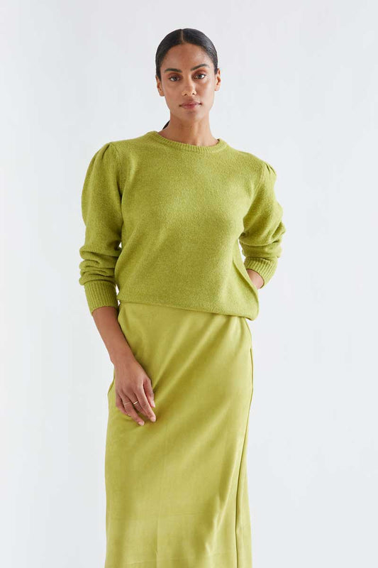 Basic green knit jumper