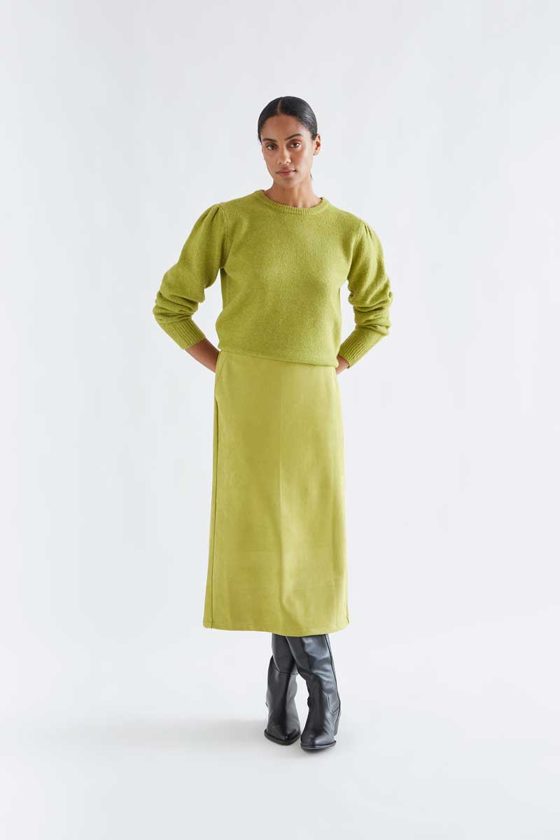 Basic green knit jumper