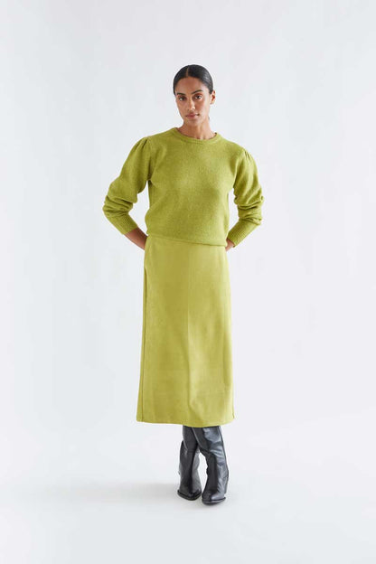 Basic green knit jumper