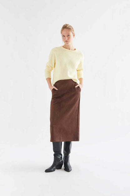 Light yellow wool blend jersey