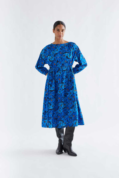 Clematis print midi dress