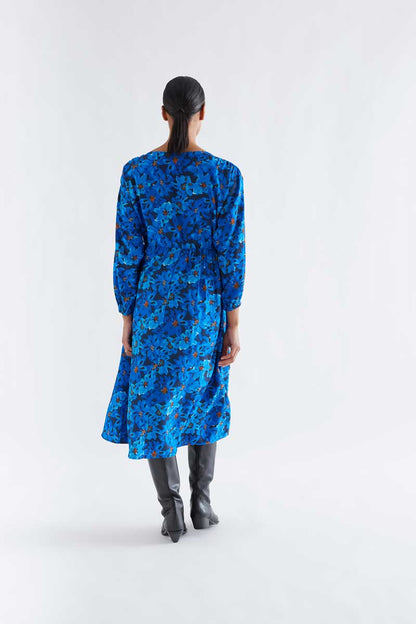 Clematis print midi dress