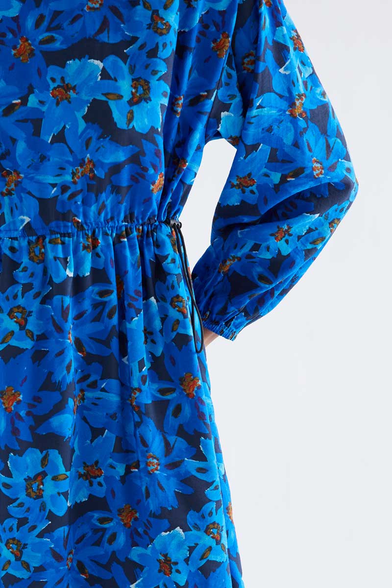 Clematis print midi dress