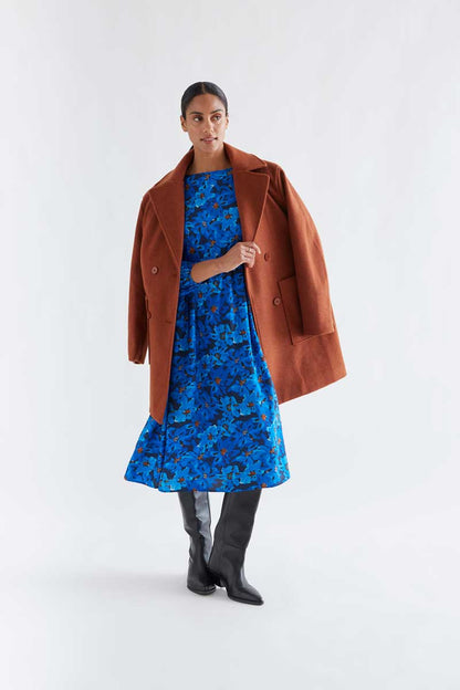 Clematis print midi dress