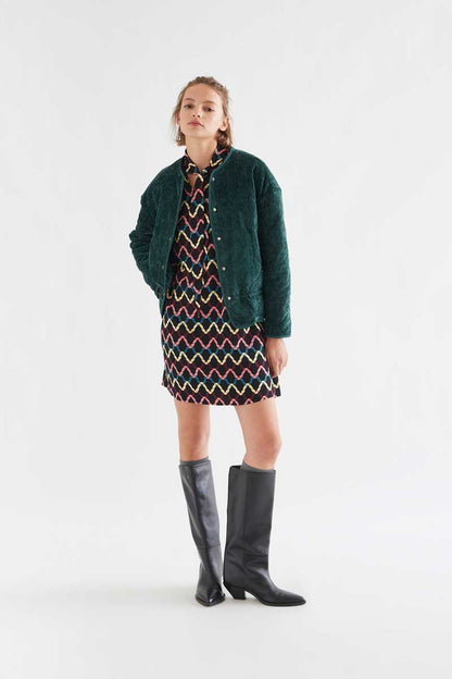 Short dress with Skein print