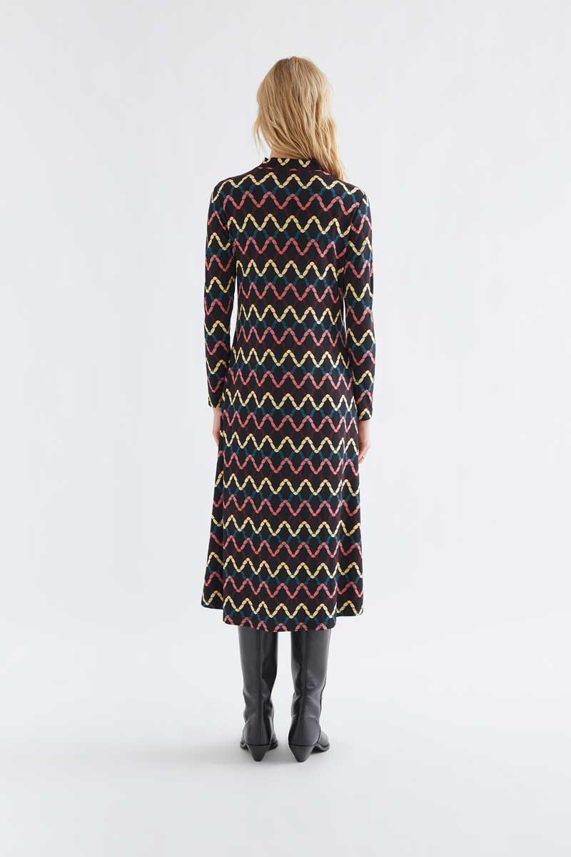 Skein print midi dress