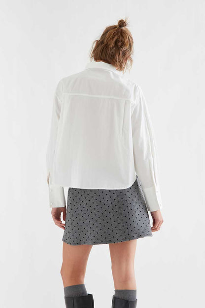100% cotton white striped shirt