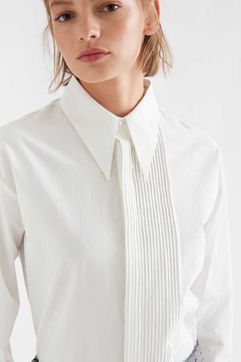 100% cotton white striped shirt