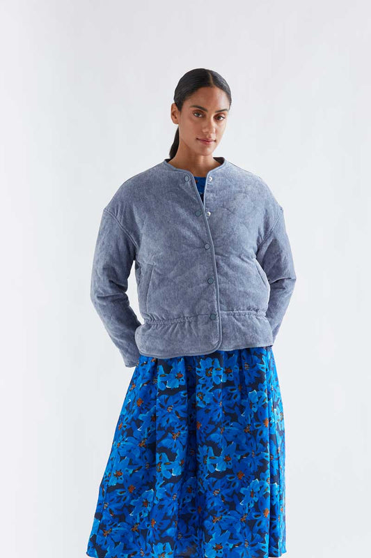 Light blue quilted jacket