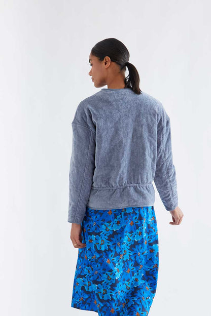 Light blue quilted jacket