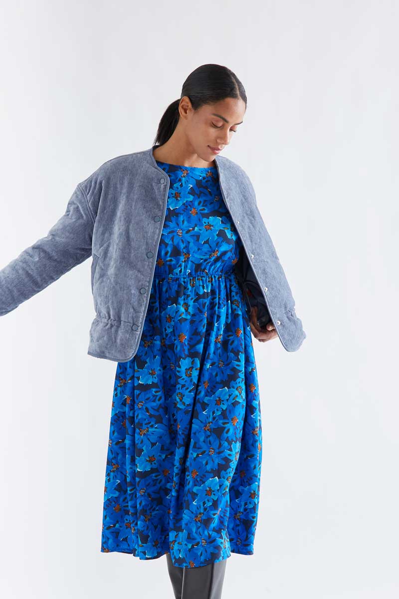 Light blue quilted jacket