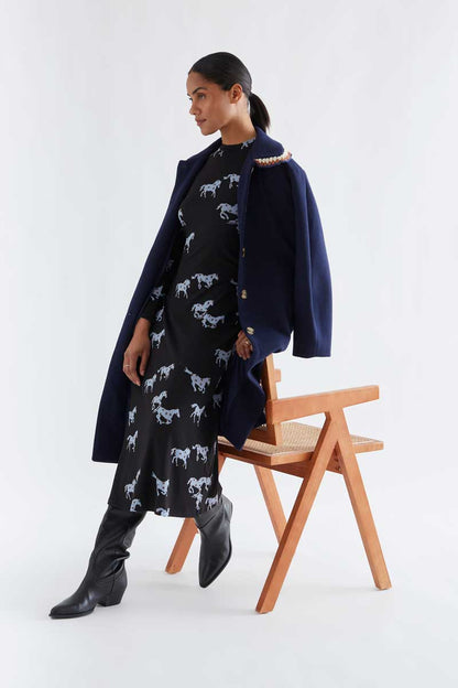 Midi dress with Horse print