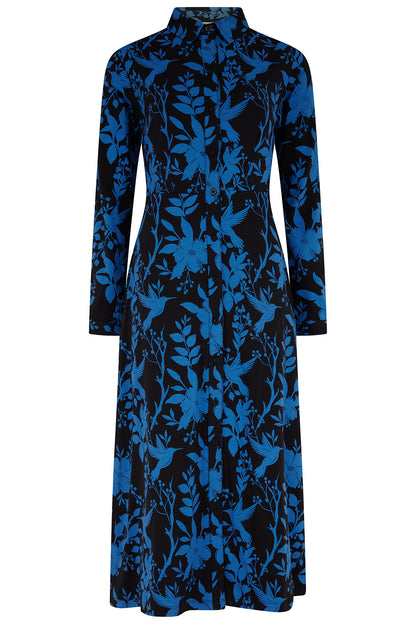 Sylvia Jersey Midi Shirt Dress