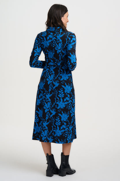 Sylvia Jersey Midi Shirt Dress