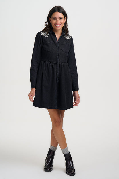 Jamelia Denim Mini Smock Dress