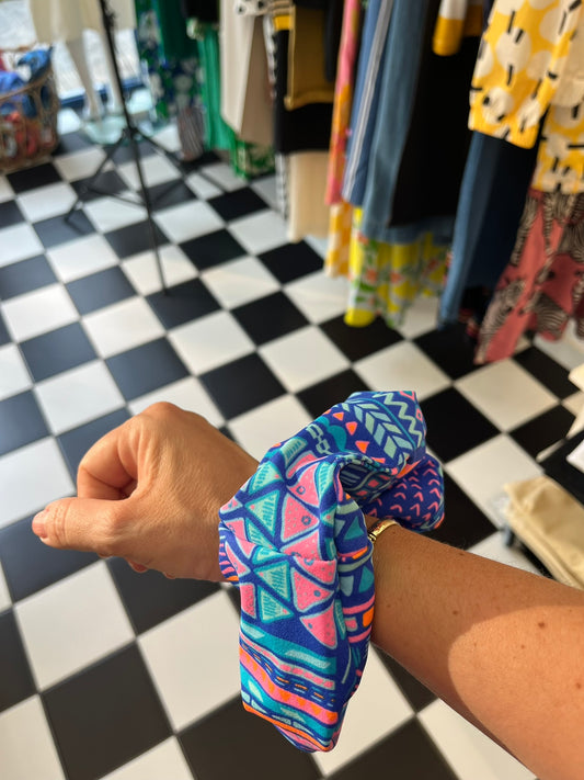 Scrunchies - Light blue/pink