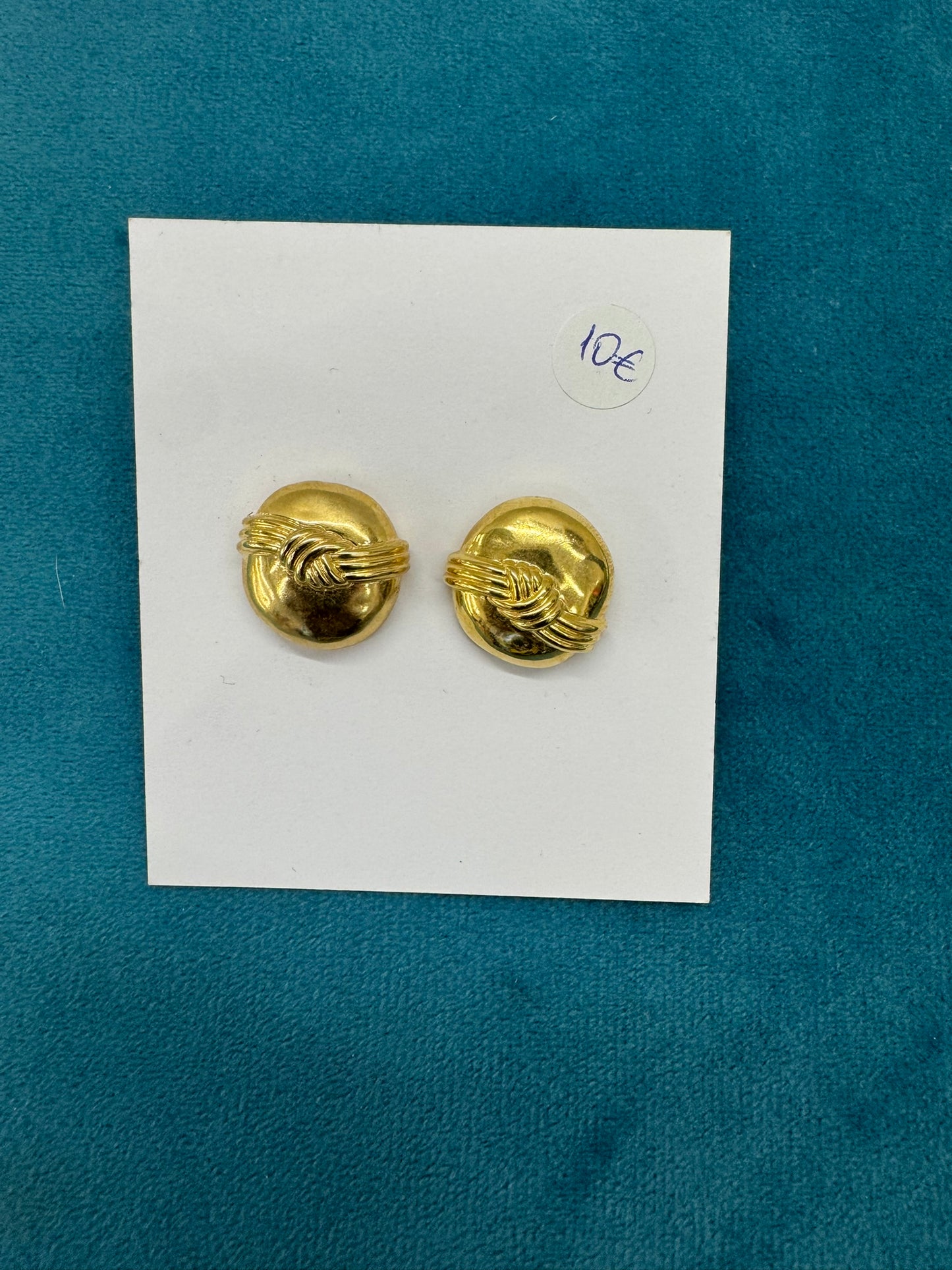 Σκουλαρίκια - earrings gold plated steel round