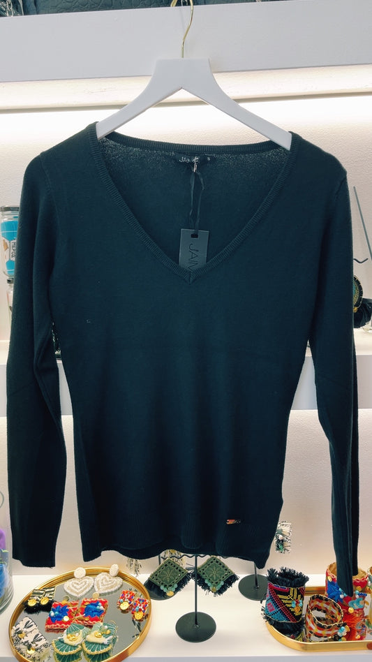 PULL V NECK BLACK