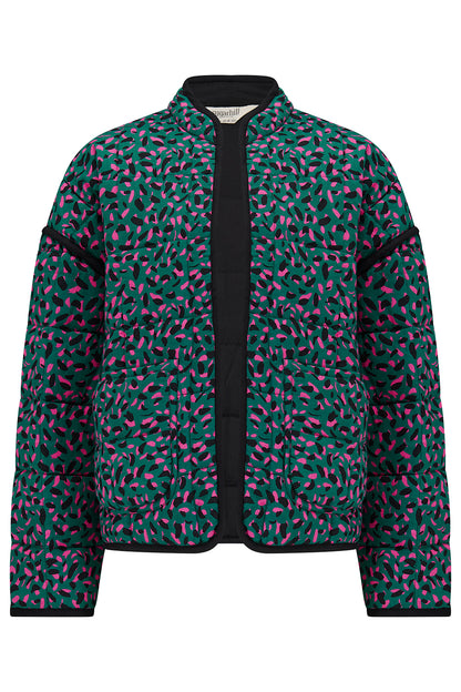 Elowen Quilted Jacket - Green, Layered Spot