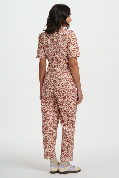 Meredith Boilersuit - Stone, Classic Leopard