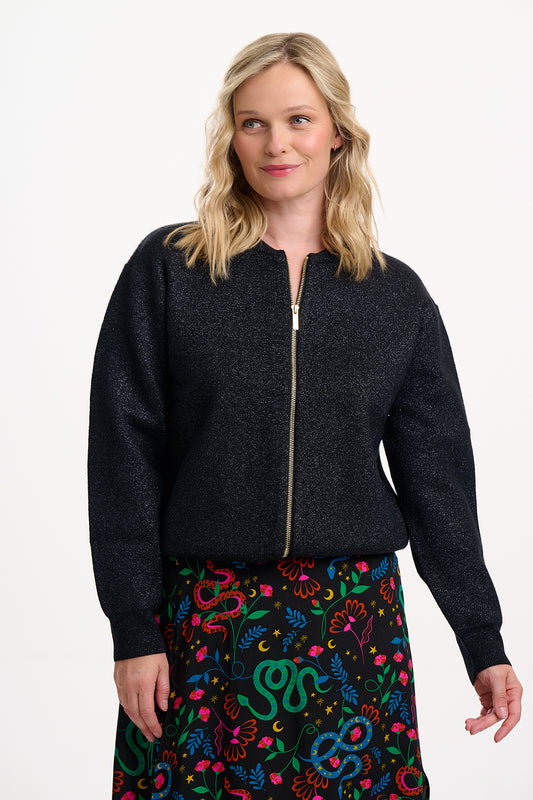 Solana Bomber Jacket - Black Sparkle