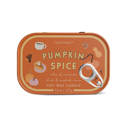 Pumpkin Spice Φυτικό Κερί 127gr σε μεταλλικό δοχείο-κονσέρβα, Bistro Pumpkin