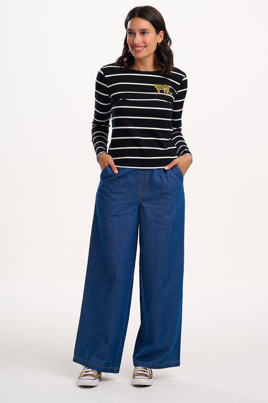 Immy Trousers - Deep Blue Denim