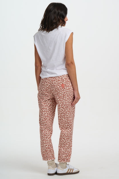 Rowan Trousers - Stone, Classic Leopard